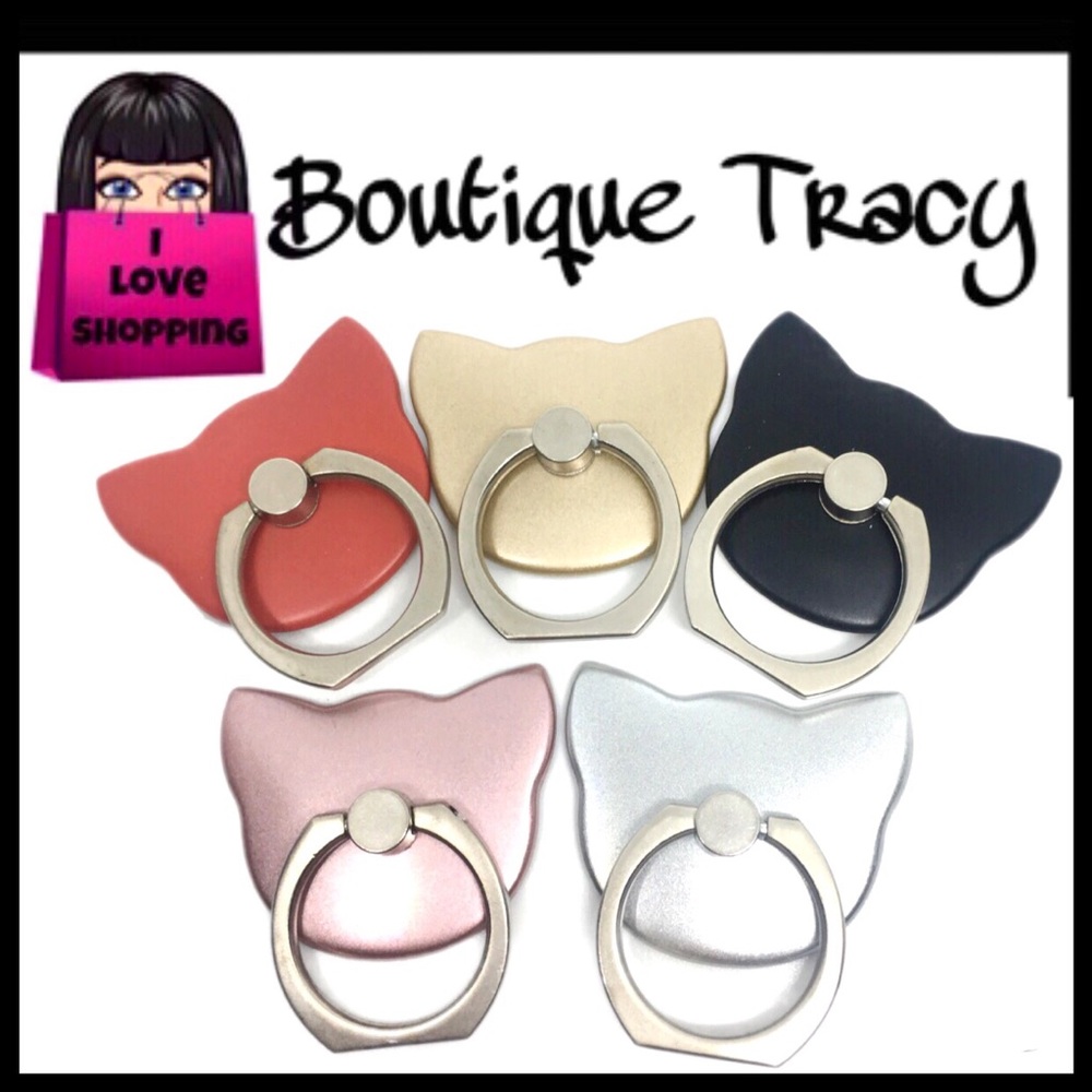 NEW Kitty Cat Cell Phone Ring Holder Stent Stand